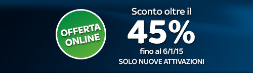 Sconto oltre il 45% fino al 6/1/15