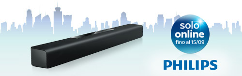 Philips Soundbar, solo online fino al 15 settembre.